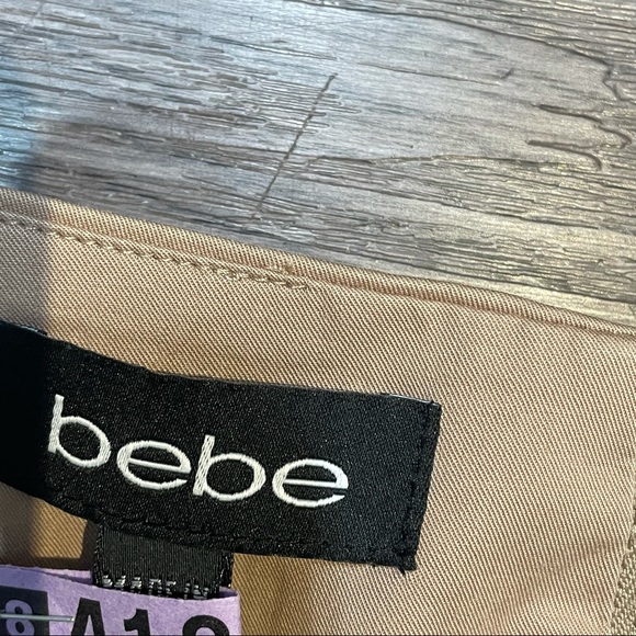 4 Bebe Brown Mini Skirt w Ruffle - Picture 3 of 5